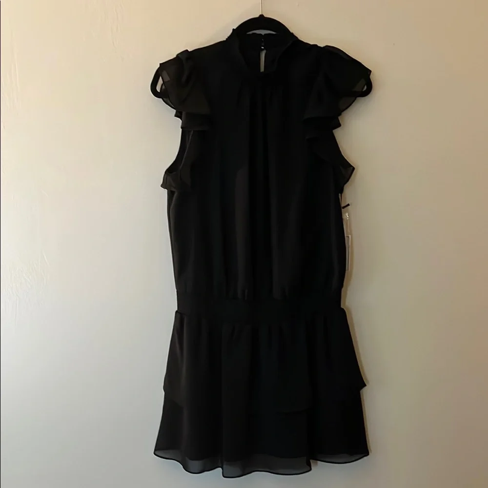 1. State Black Ruffle Mini Dress - Picture 1 of 9